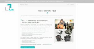 AJM Emballages présente les valises PELI et PELI air sur son site internet.