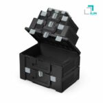 Le système de mallette metabox est empilable avec différentes tailles de mallette modulaire.