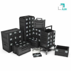 AJm Emballages vous propose une gamme de mallettes modulaires metabox de toutes tailles pour tous vos besoins.