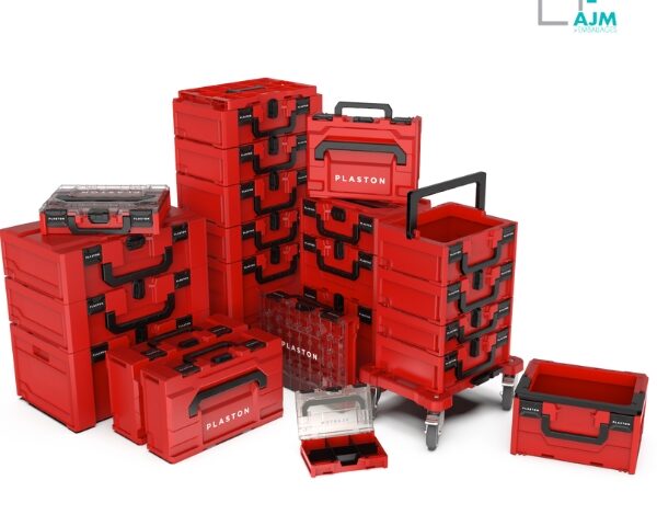 mallettes metabox combinables rouge - système de mallette metabox-AJM EMBALLAGES