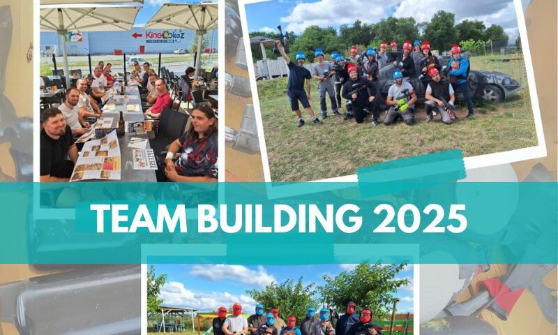 Team building en juillet 2025 de l'équipe AJM Emballages au paintball Alixan, Drôme.