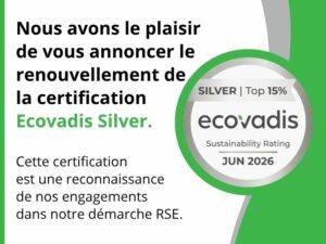 AJM Emballages à nouveau certifié Ecovadis silver en Juin 2026.